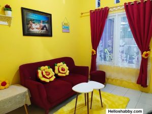 Terlihat Segar Dengan Dekorasi Ruang Tamu Warna Kuning