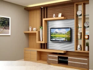 Backdrop TV Dekorasi Bata Ekspos